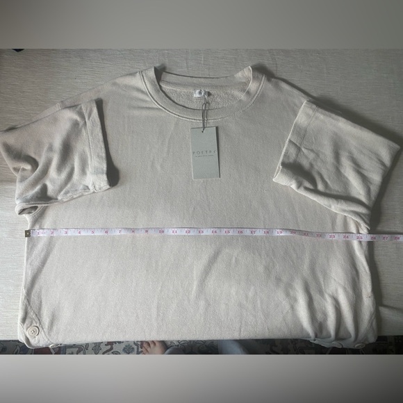 NWT Poetry Button Detail Top Hemp & Organic Cotton Size 16 Lagenlook Parchment - Picture 11 of 12